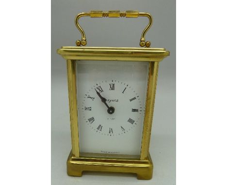 A Bayard 8 day brass carriage clock
