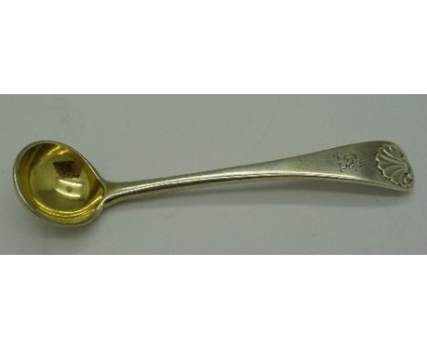 A Victorian silver mustard spoon by George Adams, London 1855