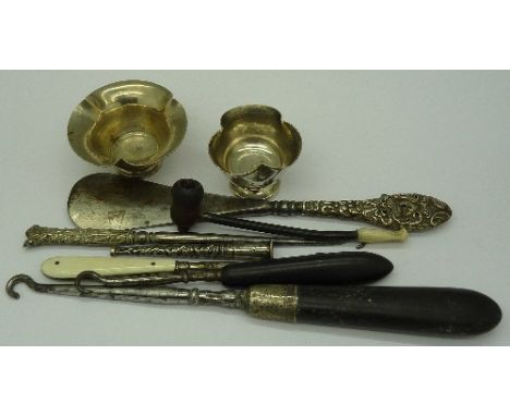 Two .800 silver salts, etc.