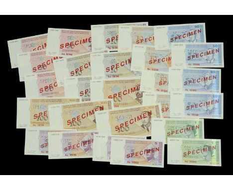 Central Bank of Bosnia and Herzegovina, a group of specimens for the Convertible Mark series of 1998, comprising 50 Pfennig (