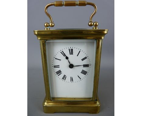 Fine quality painted dial brass carriage clock