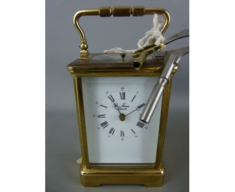 L T James of London fine carriage clock