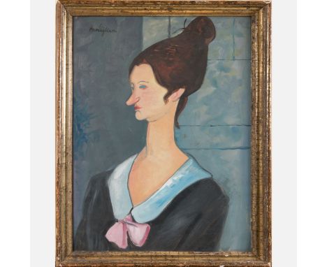 Unknown artist 20th Century, Portrait of a lady, watercolour on paper, described upper left unreadable; framed, under glass. 