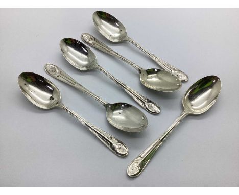 A Set of Six Hallmarked Silver Teaspoons, CB&amp;S, Sheffield 1928, baring golf club and monogrammed engravings to handle (60