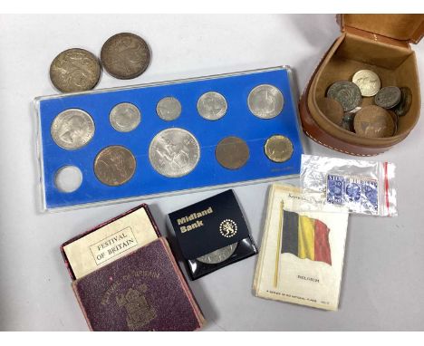 A Collection of Coinage, to include a 1951 Festival of Britain Crown, 1935 Crown, 1977 Crown, coin collection in presentation