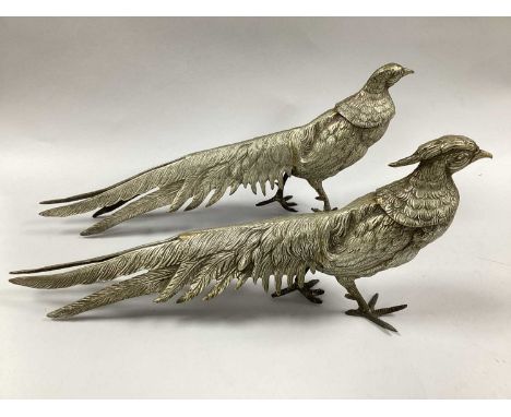 A Pair of Decorative Game Birds, of naturalistic design, 30cm long.