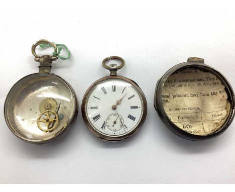 Two Hallmarked Silver Pocket Watch Cases, (lacking movements / dials), to include Birmingham 1820, together with a decorative