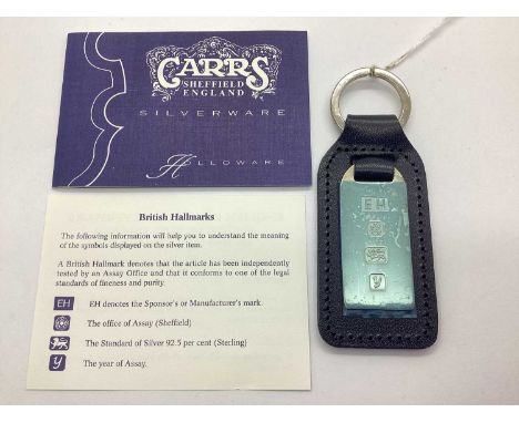The Posh Club; A Hallmarked Silver Ingot Keyring, EH, Sheffield 1998, in original box with card.