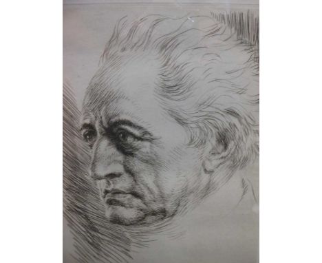 Two maps and a print of Goethe by Karl Conrad Friedrich Bauer (German, 1868-1942), signed in pencil, 36 x 29cm (3)