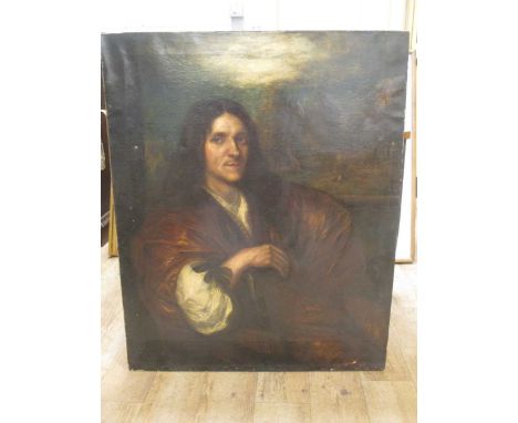 Portrait of a gentleman, oil on canvas, unframed, 96 x 78cm