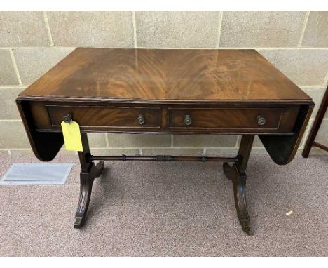 A Regency style mahogany sofa table