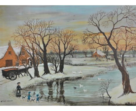 HELEN LAYFIELD BRADLEY MBE (1900-1979); a signed limited edition coloured print, 'Our Christmas Ducks', signed in pencil to l