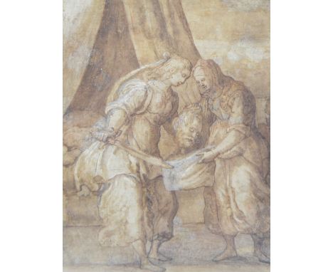 FOLLOWER OF NICOLLO MARTINELLI (IL TROMETTA); a late 16th/early 17th century Italian pen and brown ink with wash and heighten