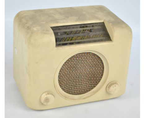 A vintage cream bakelite Bush radio, width 31cm. 