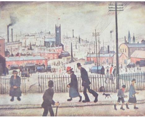 LAURENCE STEPHEN LOWRY RBA RA (1887-1976); a signed limited edition coloured print, 'View of A Town', signed in pencil to low