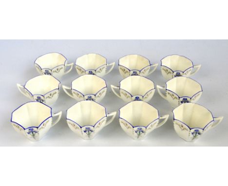 SHELLEY; a floral decorated twelve setting tea set comprising cups, saucers, side plates, jug, bowl and two sandwich plates, 