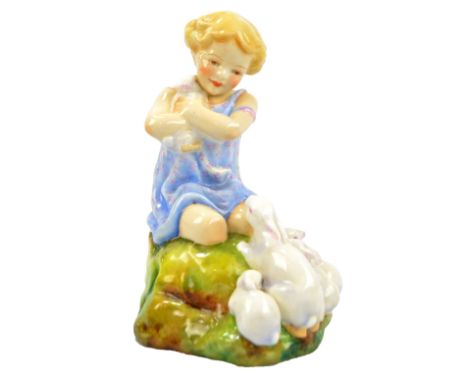 A Royal Worcester figure 'My Favourite' modelled by F.G. Doughty, puce printed marks, number 3014, height 14.5cm.