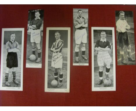 Football Autographs, a collection of 6 signed Topical Times portrait cards, two of which are trimmed, the signatures are Lawt