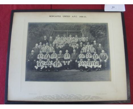 1930/31 Newcastle Utd AFC, a superb large team group picture, all playing staff and directors, published by Arthur Hackett, a