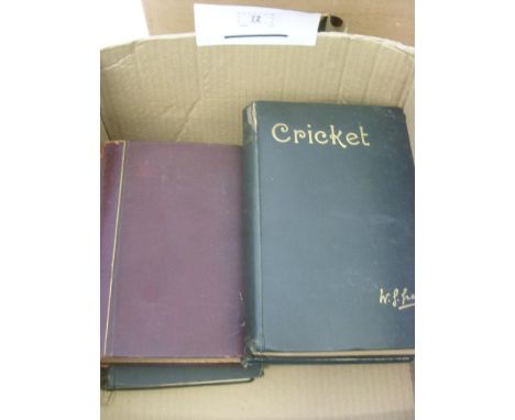 Cricket, a collection of 5 vintage hardback, books, in various condition, 1897 The Jubilee Book of Cricket, by Prince Ranjits