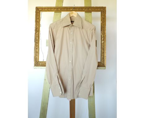 A Gucci shirt, beige, two button cuff, seaming detail, 15.5'' collar