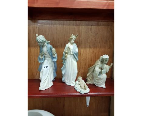 RARE NATIVITY SET OF NAO FIGURES (BABY JESUS, &amp; 3 WISE KINGS - KING MELCHIOR, KING GASPER AND KING BALTHASER)