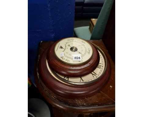 FAMOUS GROUSE ADVERTISING CLOCK AND BAROMETER