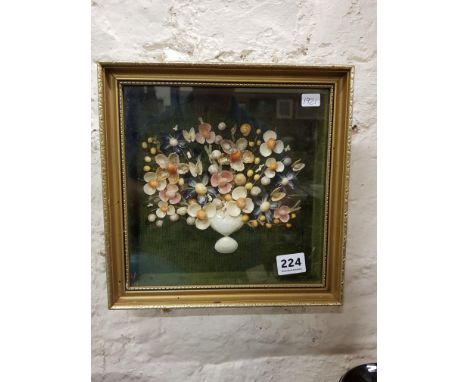 VINTAGE 3D FRAMED SHELL ART 