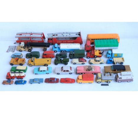 Collection of vintage diecast model vehicles from Corgi, Dinky, Road Master 'Impy' Supercars, Lone Star, Budgie and Husky, in