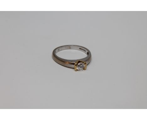 An 18ct gold solitaire diamond ring, approximately 0.33 carat