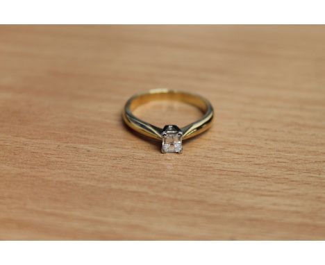 A good quality 18ct gold Millennium-cut diamond solitaire ring