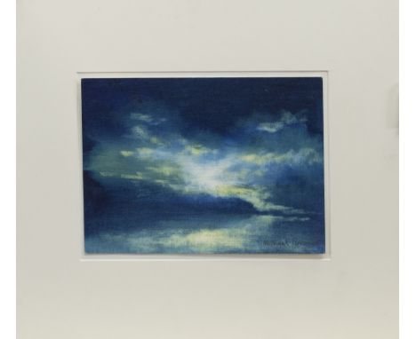 * MICHAEL CORSAR (SCOTTISH B. 1972), AT THE EDGE OF THE FOREST oil on card, signed, titled verso 16.5cm x 23cm Mounted and un