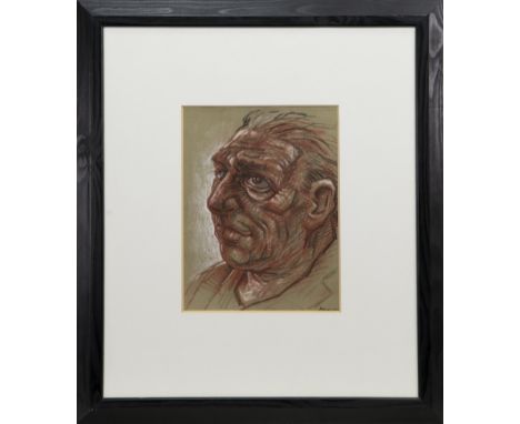 * PETER HOWSON OBE (SCOTTISH b 1958), UNTITLED pastel on paper, signed 30cm x 22cm Mounted, framed and under glass.