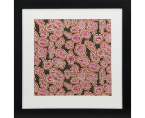 * GRAYSON PERRY RA (BRITISH b. 1960), LIBERTY LONDON, ‘SISSY’ FABRIC textile 32cm x 32cm Mounted, framed and under glass.