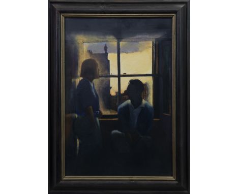 * LESLEY BANKS (SCOTTISH b 1962), IN THE MULLEN HOUSE mixed media, signed 56cm x 38cm Framed and under glass. Note: Born in 1