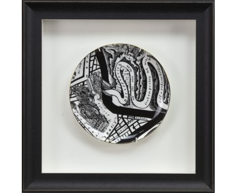 * GRAYSON PERRY RA (BRITISH b. 1960), A MAP OF DAYS PLATE - IRONY / DISAPPEARING fine China plate, with artist's seal printed