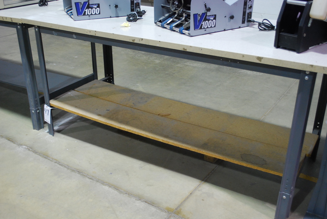 72" X 30" FORMICA TOP WORK BENCH