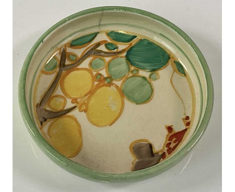CLARICE CLIFF; a 'Secrets' pin tray signed to base 'Fantasque, Bizarre by Clarice Cliff', diameter 7.5cmCondition Report: Hai