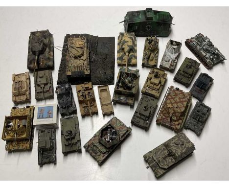 TAMIYA AND OTHER MAKES: model kits, all made in German WWII liveries, and all in different scales, ranging from 1/72 scale to