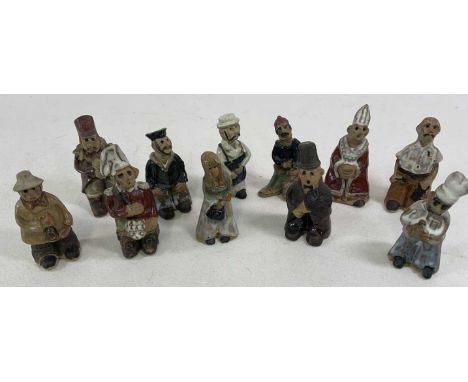 TREMAR; eleven figures depicting soldiers, sailor, chimney sweep, bishop, baker etc, all marked to baseCondition Report: One 