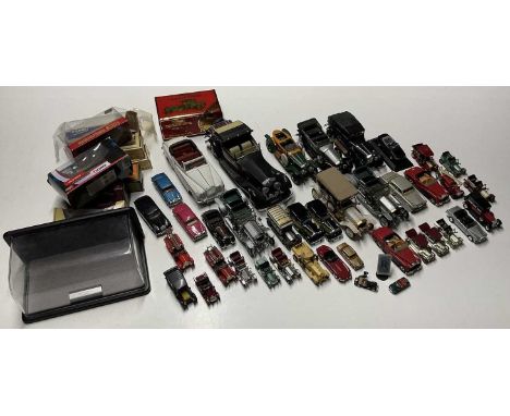 A collection of Franklin Mint Rolls Royce and other models, including Corgi, Lledo, Matchbox , Bentley and Jaguar, with a few