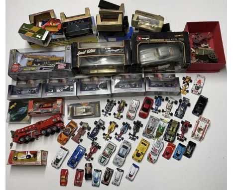 CORGI AND OTHER MAKES; a racing car collection, including some from Donnington collection, some onyx and burago models, a Sik