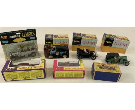 CORGI AND MATCHBOX; model cars, all in original boxes, to include Rolls Royce Silver Ghost, Ford, Model T Ford and a Bentley 