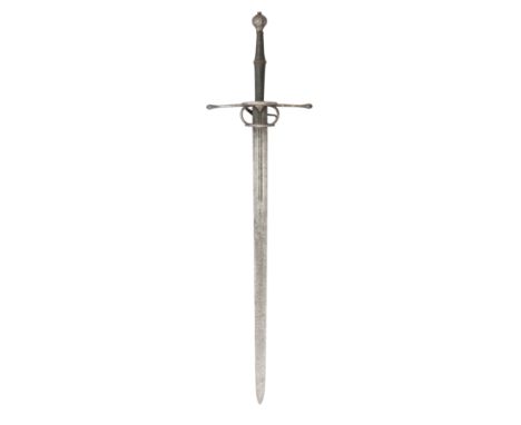 Ⓦ&nbsp;A RARE HAND-AND-A-HALF SWORD^ THIRD QUARTER OF THE 16TH CENTURY^ GERMAN OR SWISS¦with broad flat tapering double-edged