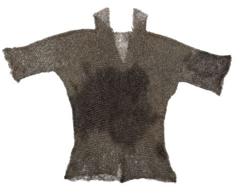 A NEAR OR MIDDLE EASTERN MAIL SHIRT^ 17TH/18TH CENTURY¦formed entirely of small riveted iron rings of oval-section wire^ with