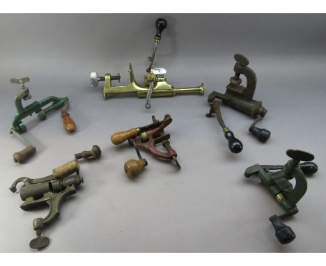 Ⓦ SIX RELOADING TOOLS FOR CARTRIDGES^ CIRCA 1880¦the first 4 bore^ the second^ third and fourth 12 bore^ the remainder 16 bor