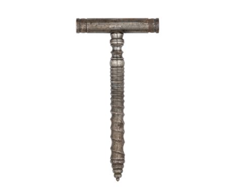 Ⓦ&nbsp;AN IRON SPANNER^ 17TH CENTURY^ PROBABALY BRESCIAN AND ANOTHER¦the first with double-ended faceted head^ and finely wri