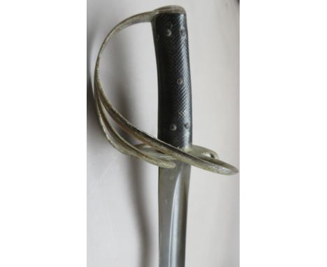 AN 1853 PATTERN CAVALRY TROOPER'S SWORD¦of regulation type^ the blade stamped ~WD~^ with Government ownership broad arrow on 