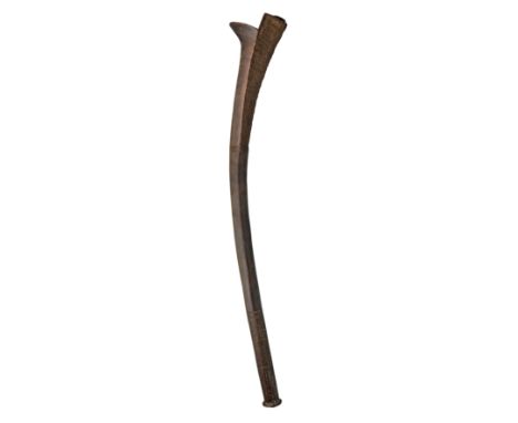 Ⓦ A FIJIAN GUNSTOCK CLUB^ AN ABORIGINAL BOOMERANG^ LATE 19TH CENTURY AND A FURTHER CLUB¦the first of characteristic form^ chi