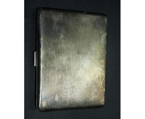 George V silver engine turned cigarette case, London 1933, weight 4.20oz approx.